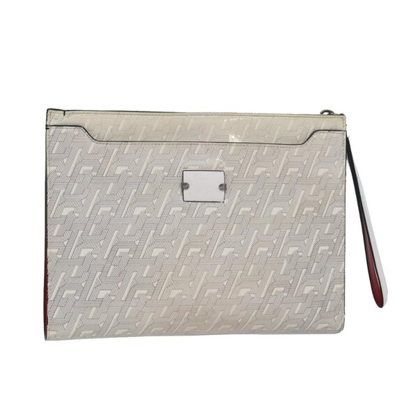 Christian Louboutin Clutch Bag Enamel White Auth - Picture 7 of 16